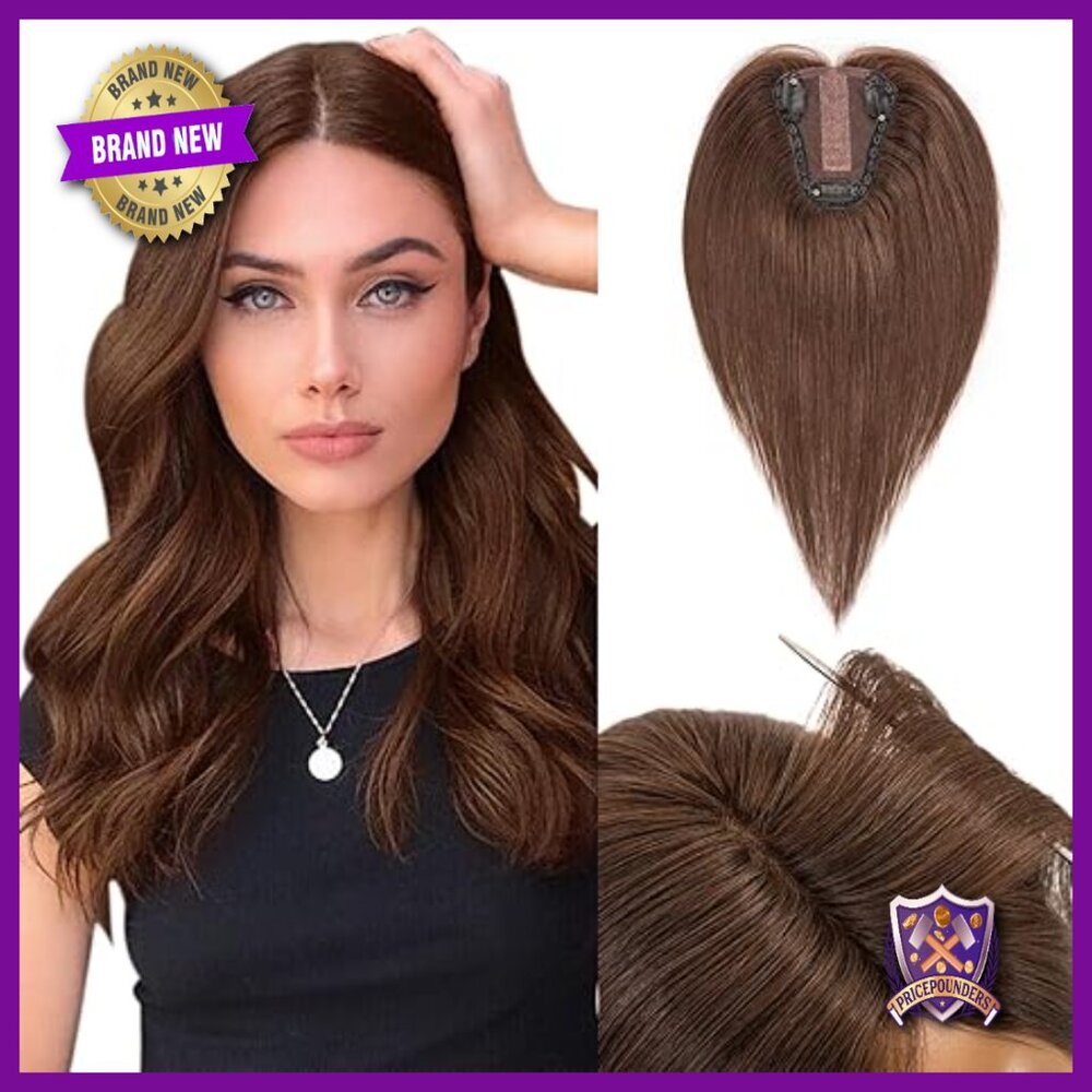 100% Human Hair Topper Silk Base 3.15x3.94 Inch for Thinning Hair